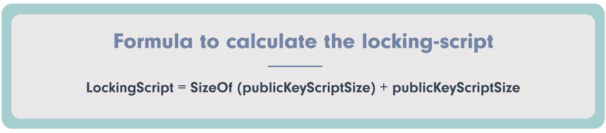 alt The formula for a locking script